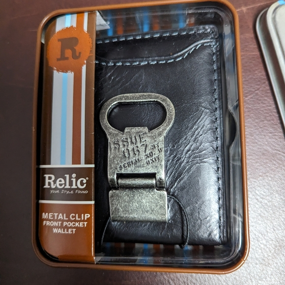 Relic Accessories Vintage Mens Relic Wallet With Bottle Opener
